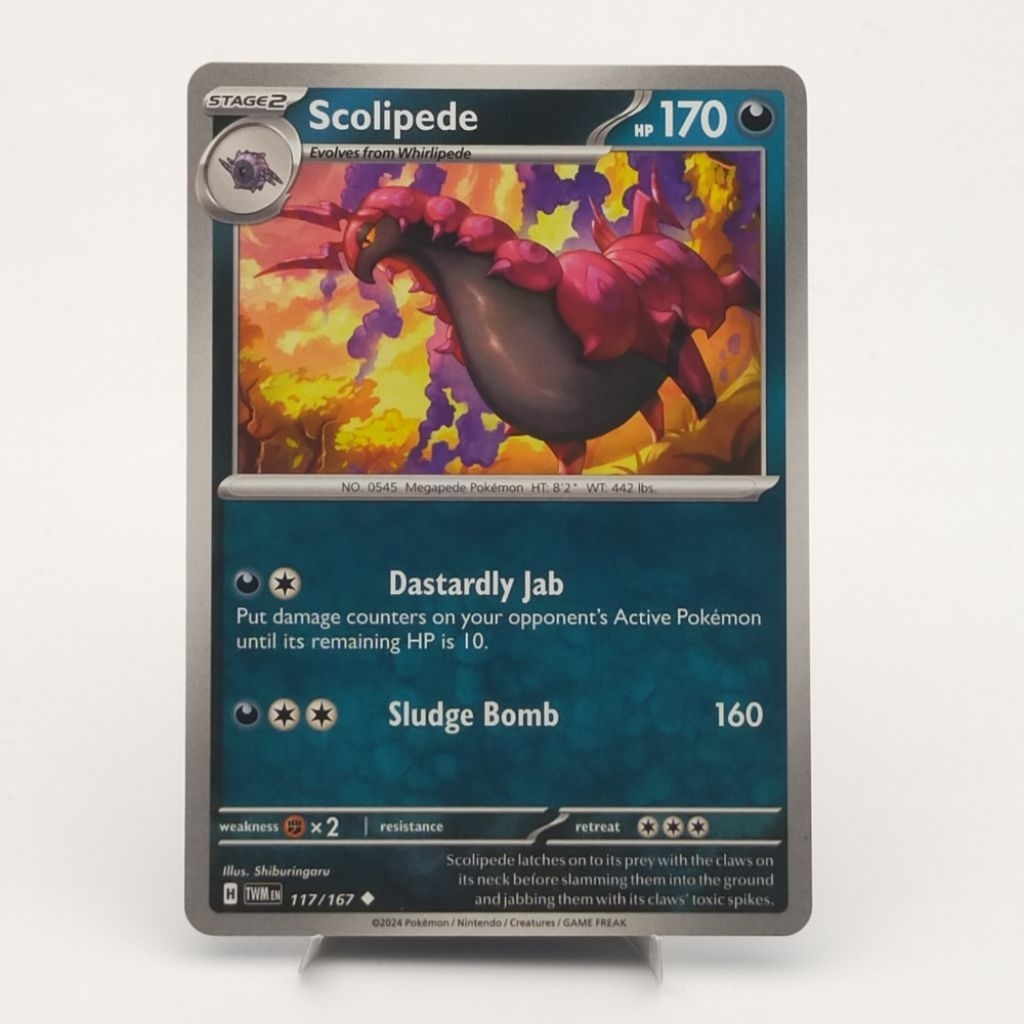 Kartu TCG Pokemon EN Original Scolipede TWM 117/167