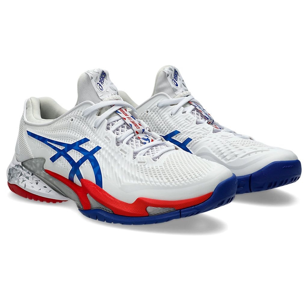 Sepatu Asics Court FF 3 Novak White Asics Blue Red | Sepatu Tenis / Padel / Volly Ball / Badminton |