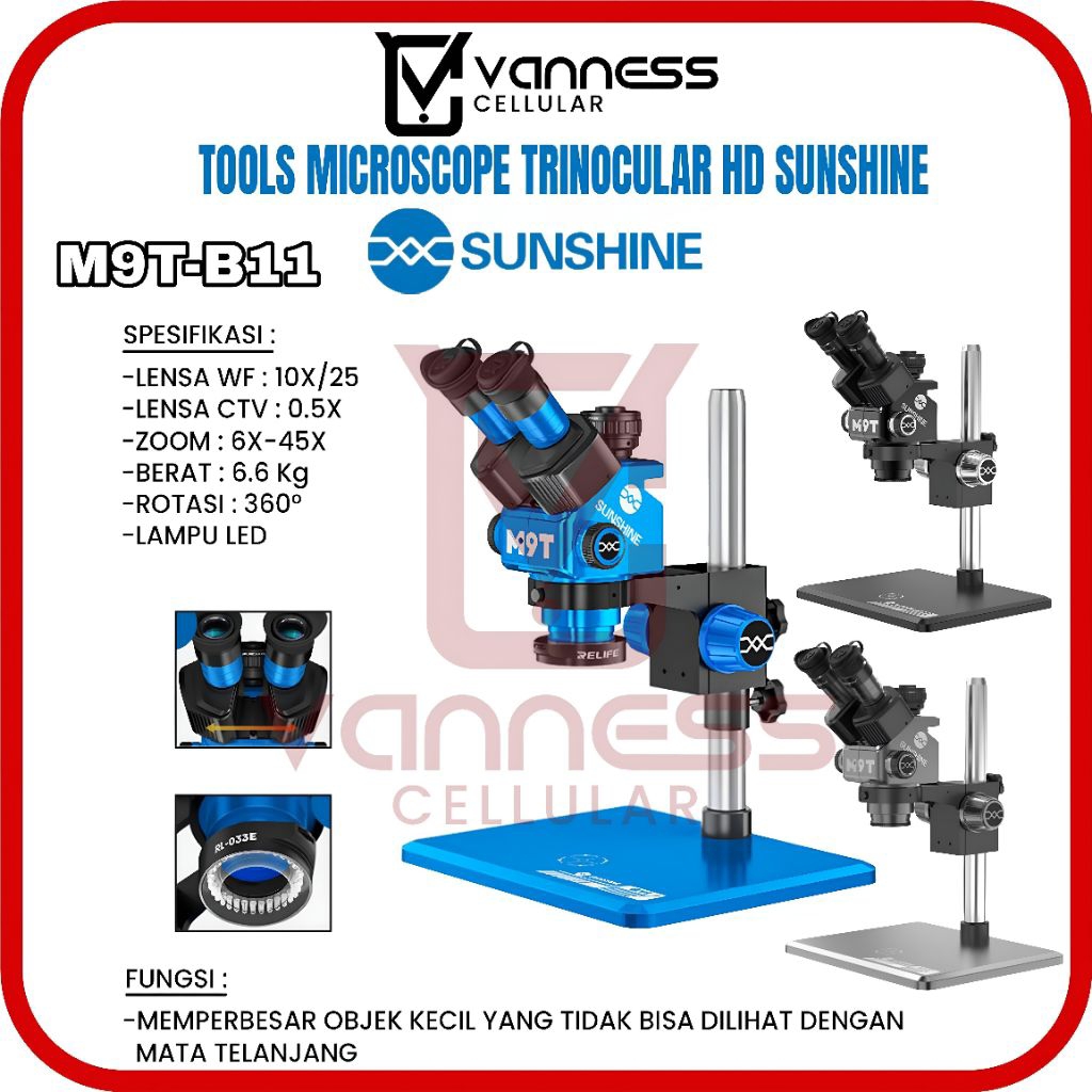 MICROSCOPE TRINOKULAR SUNSHINE M9T-B11