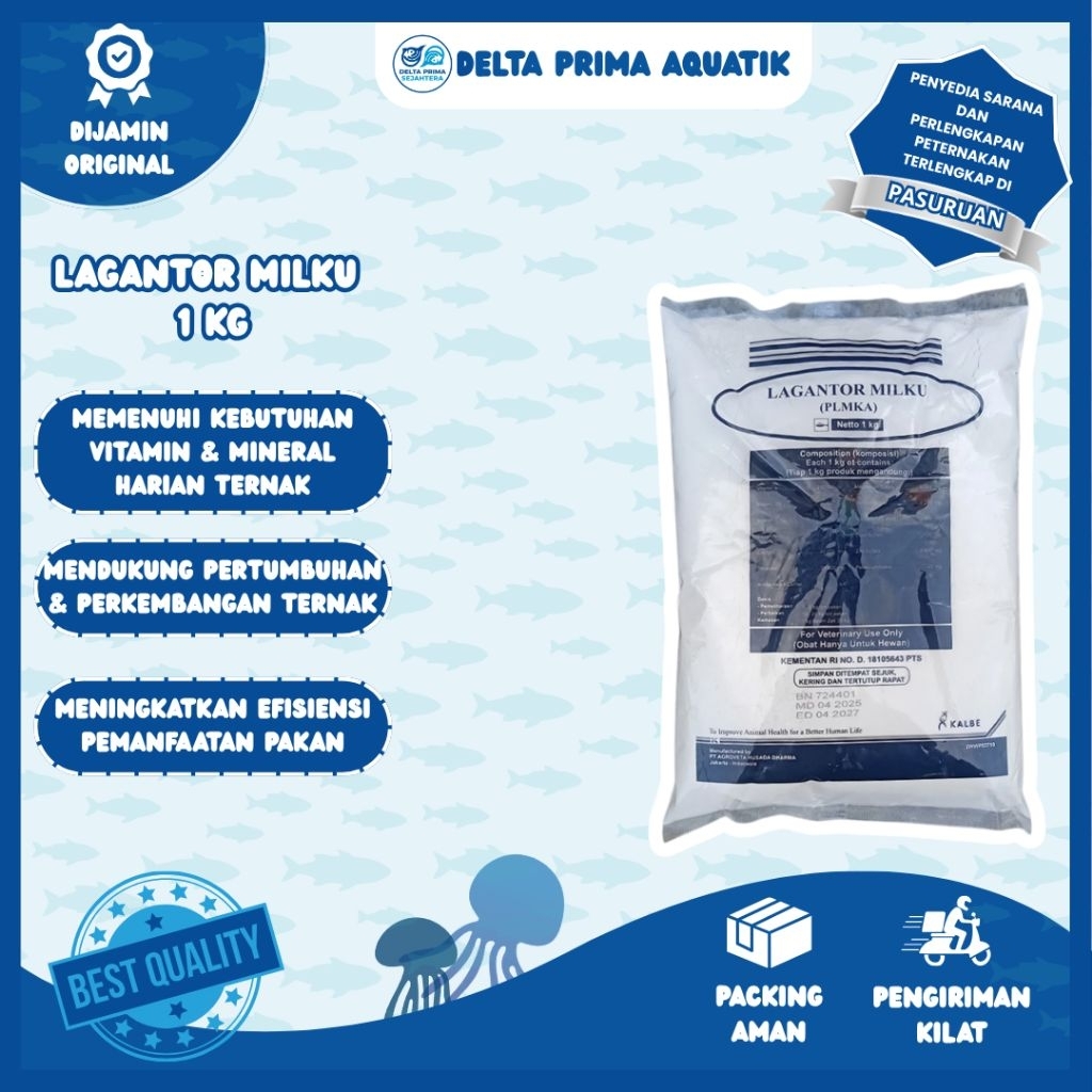 LAGANTOR MILKU 1 KG - Mineral Premix AD3E Untuk Penggemukan Dan Sapi Perah.