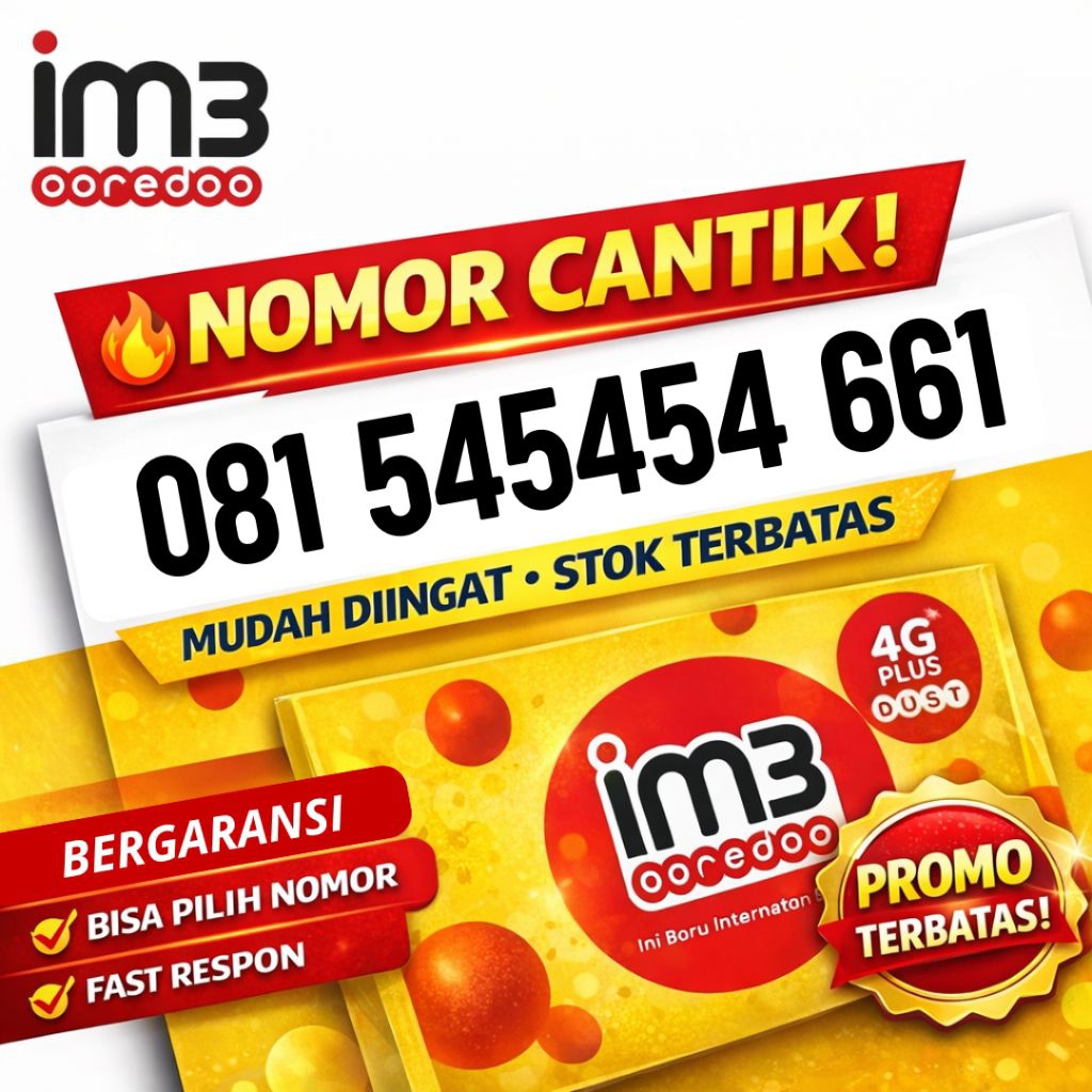 Kartu perdana Nomor cantik indosat im3 indosat ooredo rapi murah mudah di hafal nomer cantik indosat