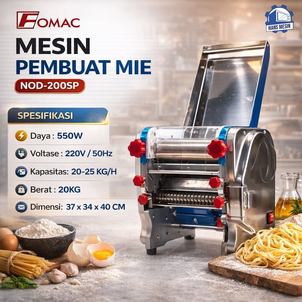 FOMAC MESIN PENCETAK MIE / NOODLE MAKER (FOMAC) NOD-200SP
