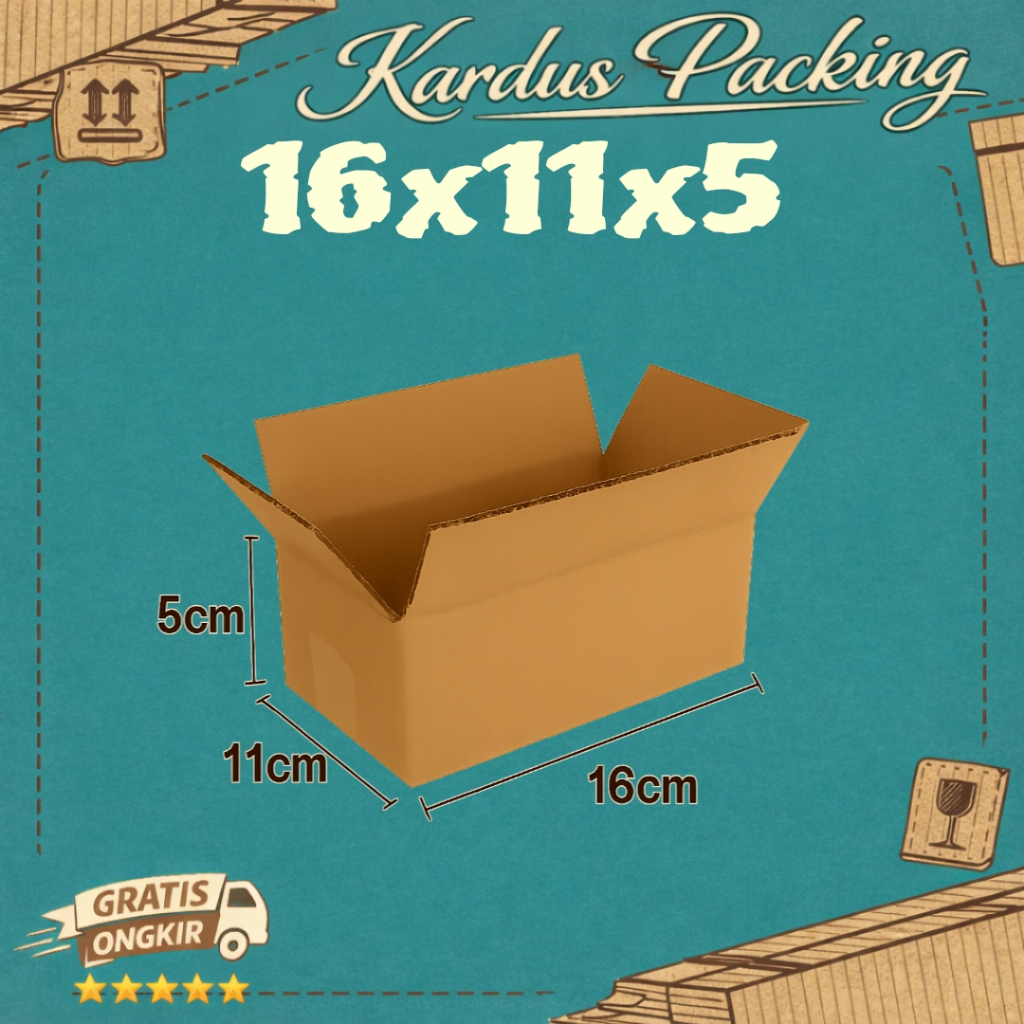 Kardus Polos UK 16x11x5 Karton Box Polos Kardus Packing Dus Kecil Dus Besar Karton Box Packing
