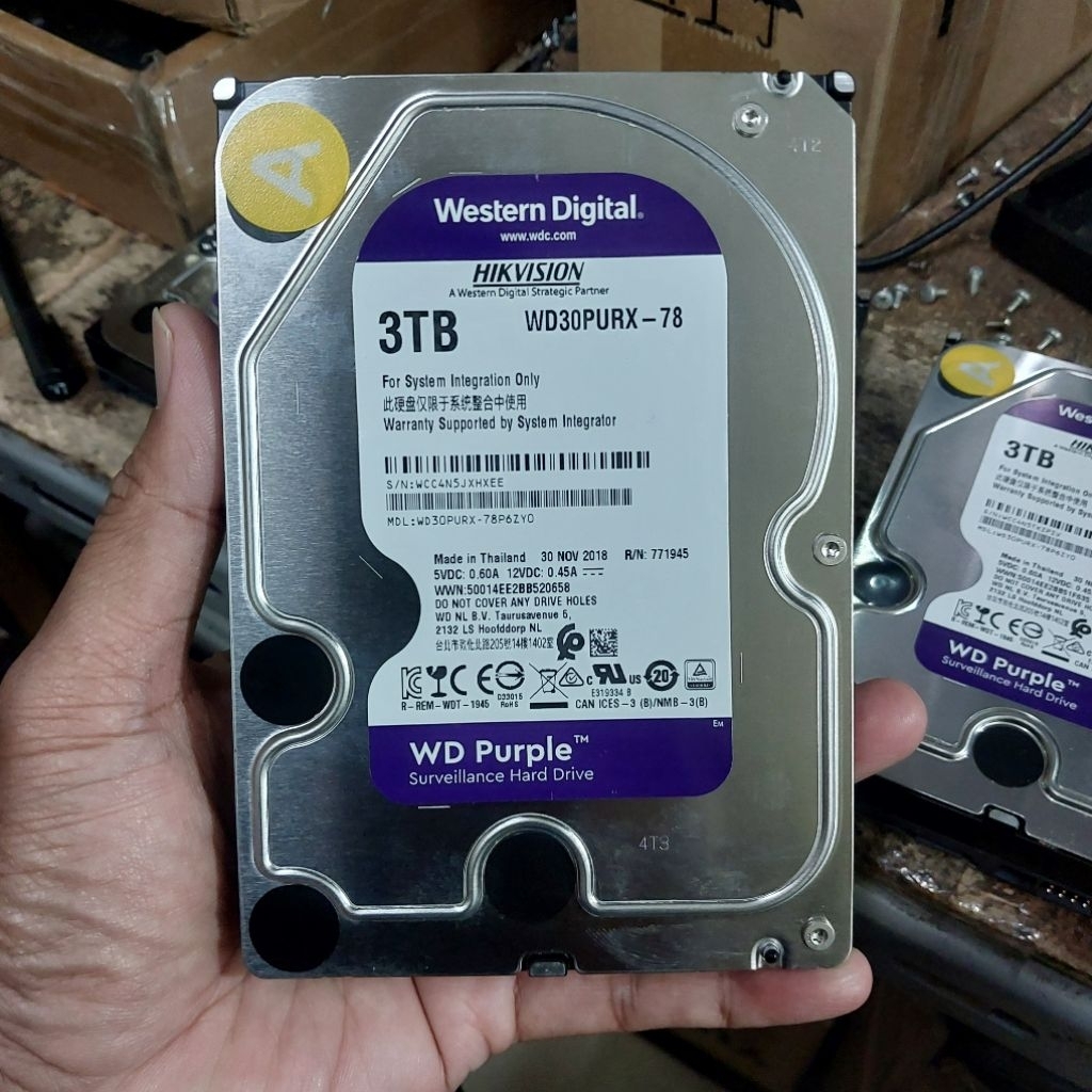 Hdd Hardisk Harddisk 3TB 2TB 1TB buat pc nvr dvr cctv bekas pakai sentinel 100%