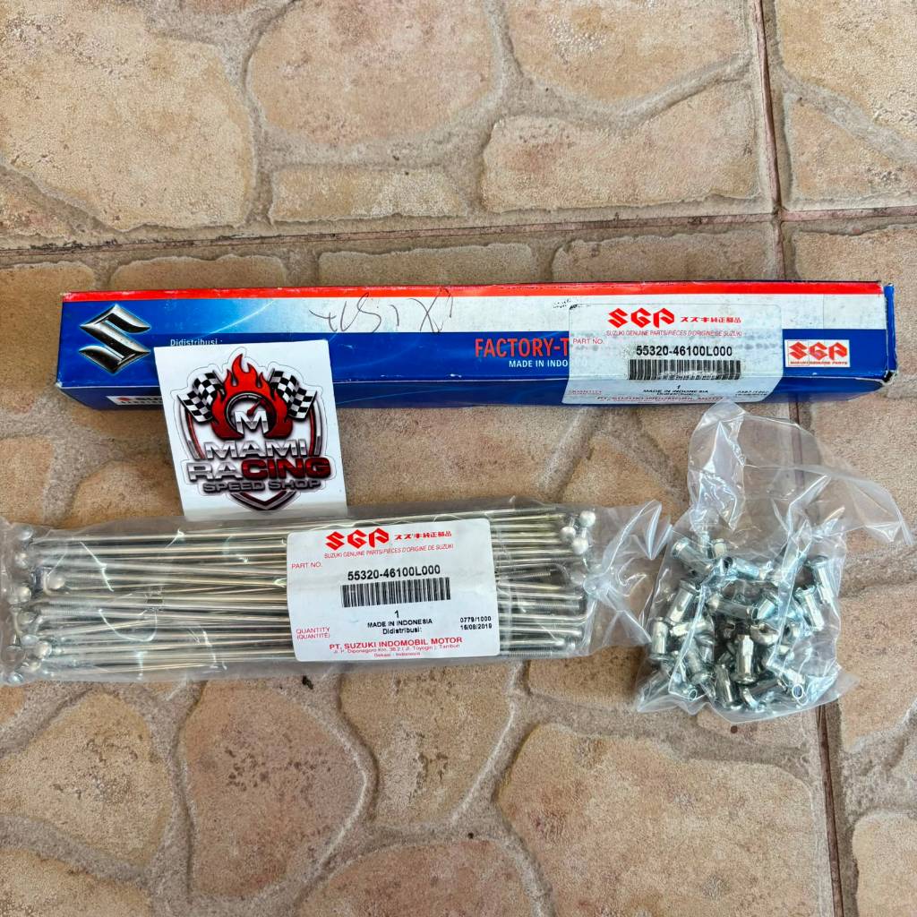 Jari Jari Velg Ruji Spoke Set Velg Roda Depan Suzuki Type Cakram Smash Titan Satria 2 Tak Shogun Ori