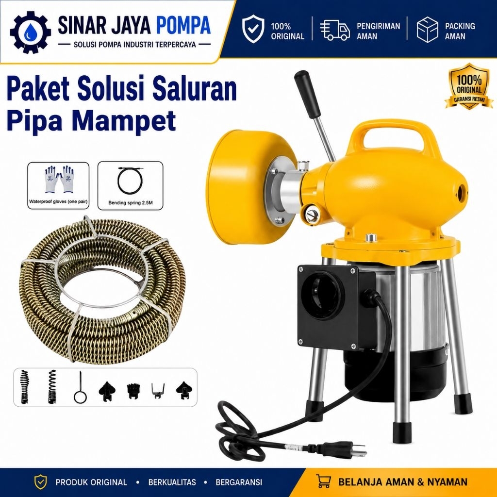 Solusi Saluran Mampet Mesin Bor Ridgid Drain Cleaner Pembersih