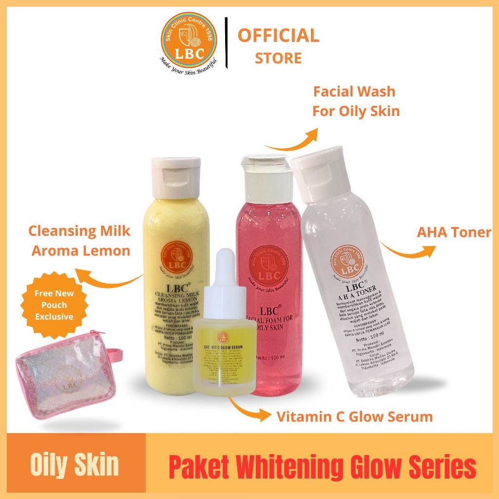 LBC-Paket Whitening Glow Series For Oily Skin (20ml) (FREE POUCH)
