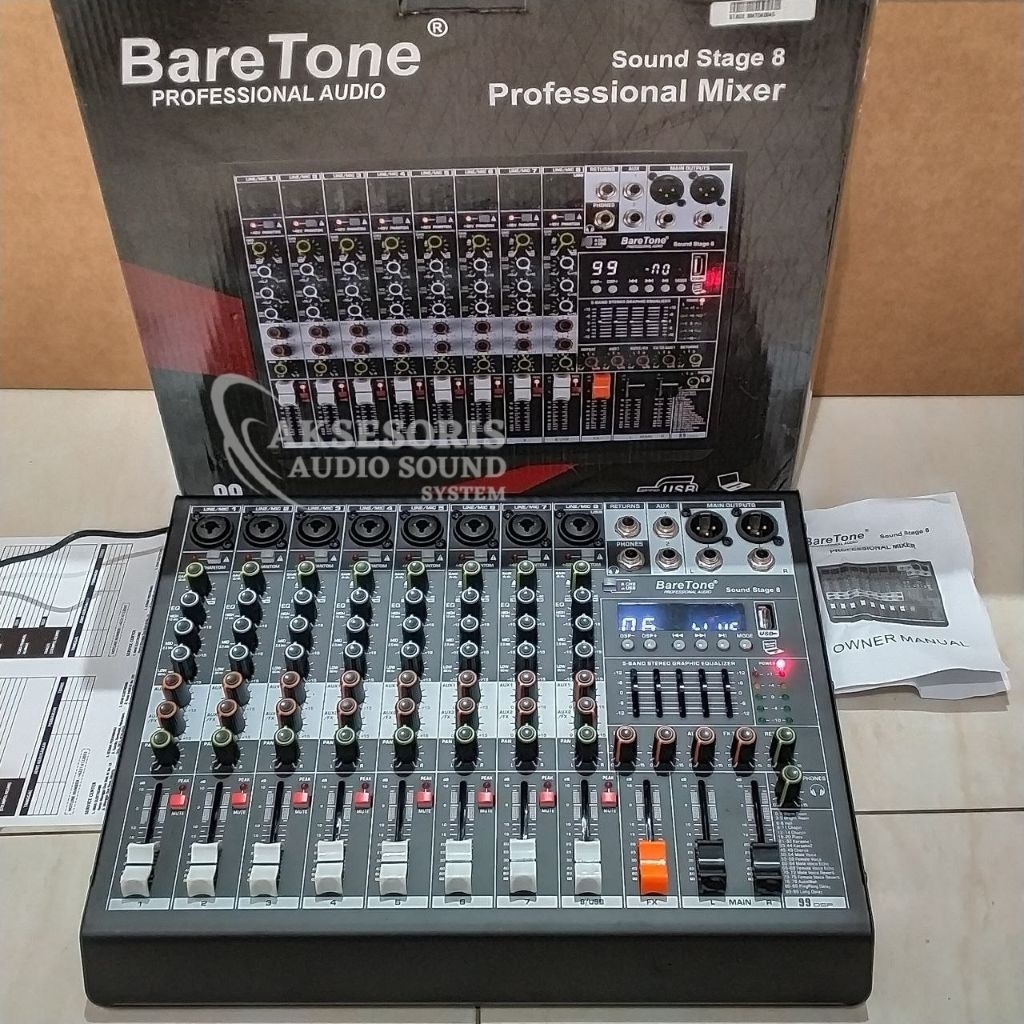 Mixer BareTone Sound Stage 8 Chanel USB Bluetooth Player