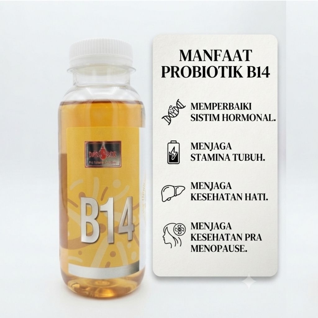 Dare & Dear Probiotik B14 Prof Sukardi (BPOM) Meningkatkan stamina dan M8enjaga Kebugaran Tubuh