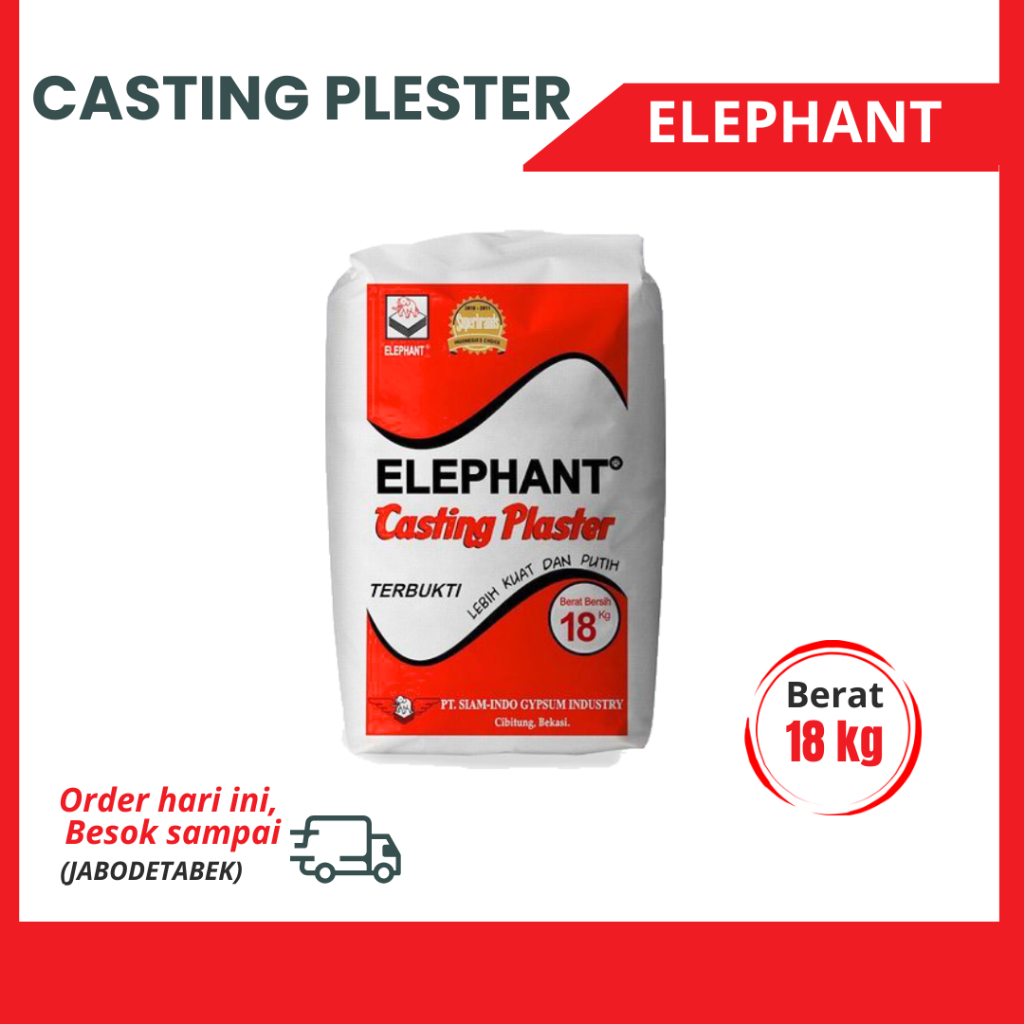 Casting Plester Elephant 18kg - Cetak List Gypsum