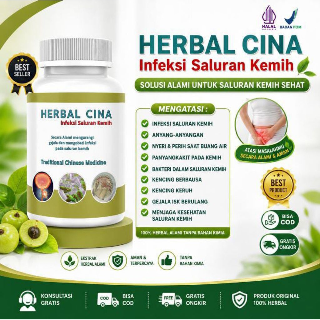 Herbal Cina Infeksi Saluran Kemih Membantu Mengobati Infeksi Saluran Kemih. Halal BPOM