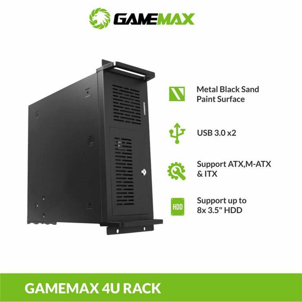 Casing GAMEMAX 4U Rackmount Server 4U Industrial ATX PC Case