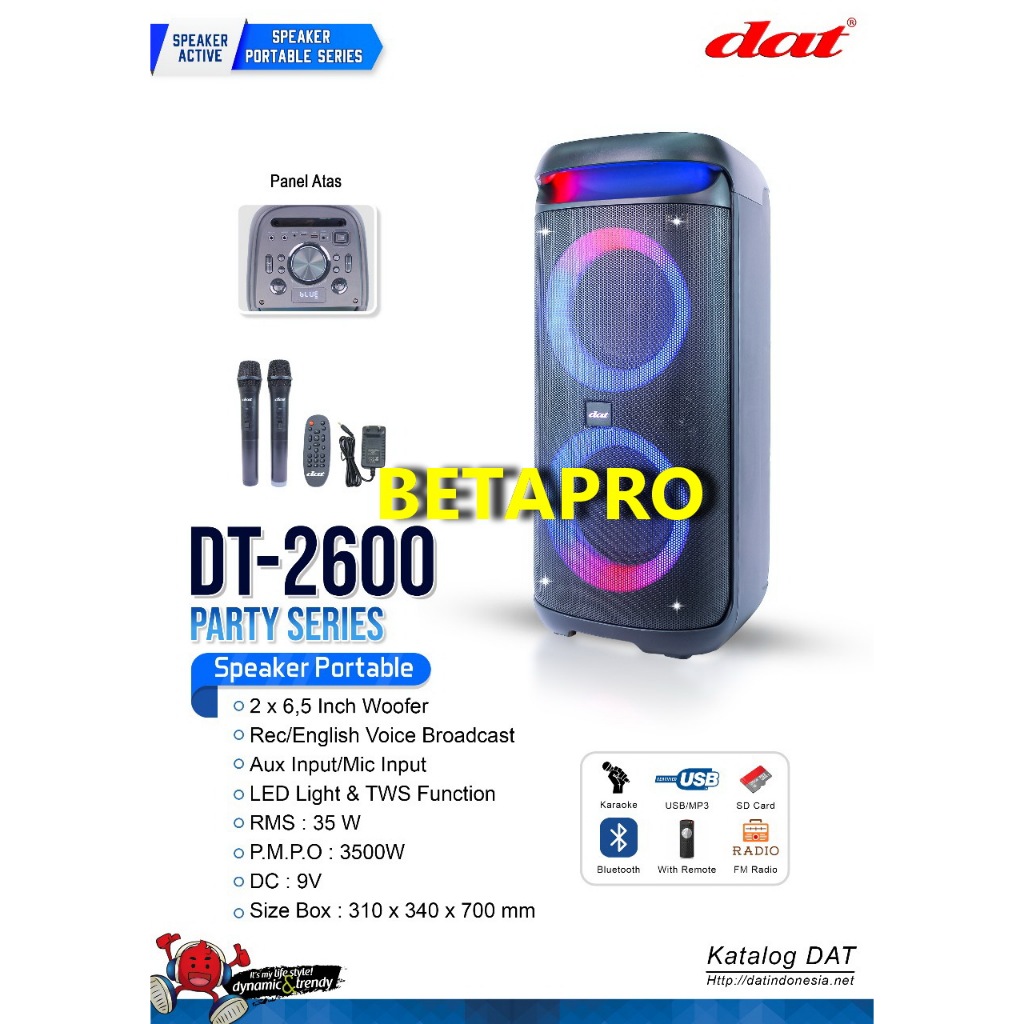 Speaker Dat DT-2600 Speaker Dat 6.5 Inc Dat Dt 2600 Original