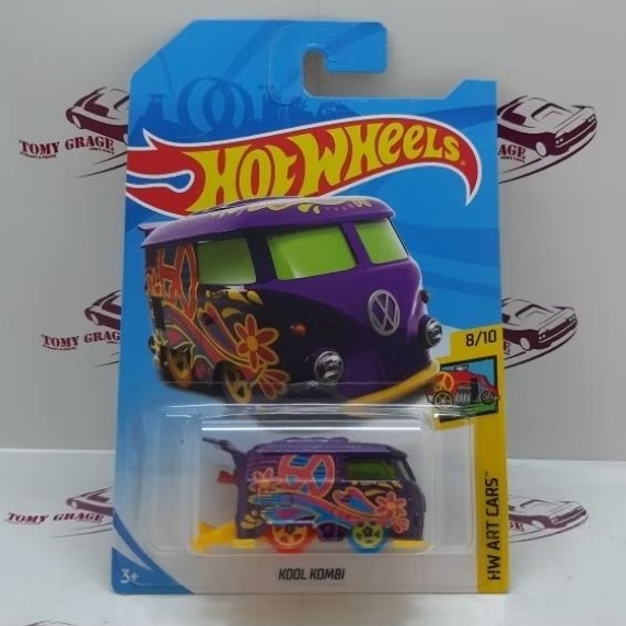 Hotwheels Hot Wheels Thunt Treasure Hunt Reguler HW Art Cars VW Volkswagen Kool Kombi Purple