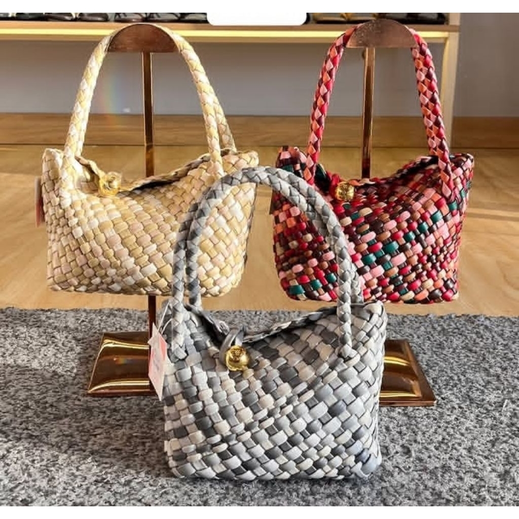 Tas handmade wanita nb import/Tas handmade anyam import wanita/Handbag wanita include pouch nb/sling