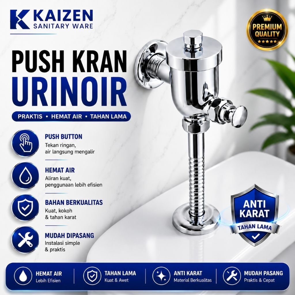 Kran Urinoir/Push Kran Urinal/Flash Valve Urinoir Kuningan