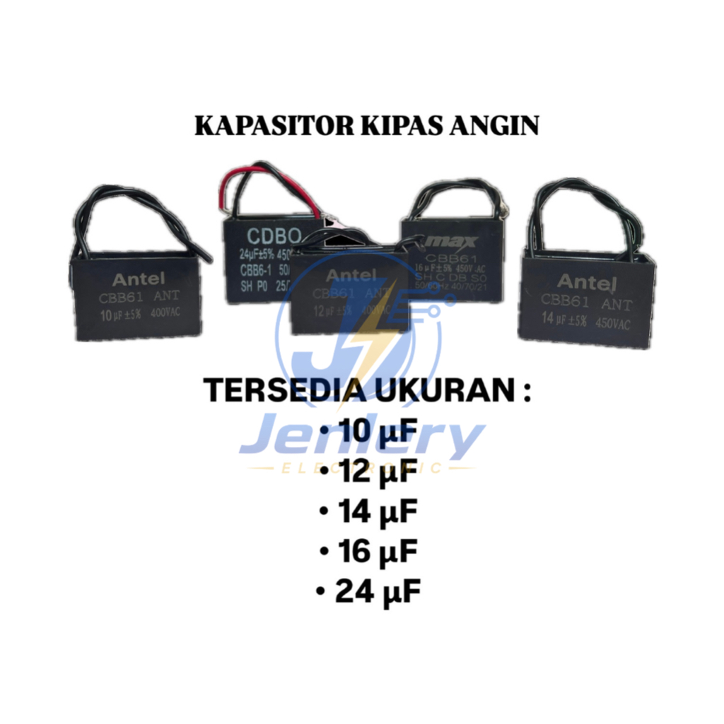 Kapasitor Kipas Angin CBB61 10UF 12UF 14UF 16UF 24UF