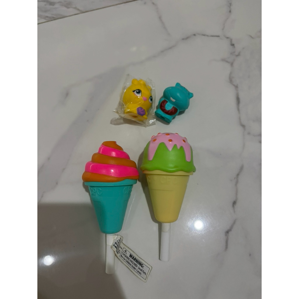 FUN CAKE POPS SQUISHY - TAKE ALL mini hippo + duck perfect condi