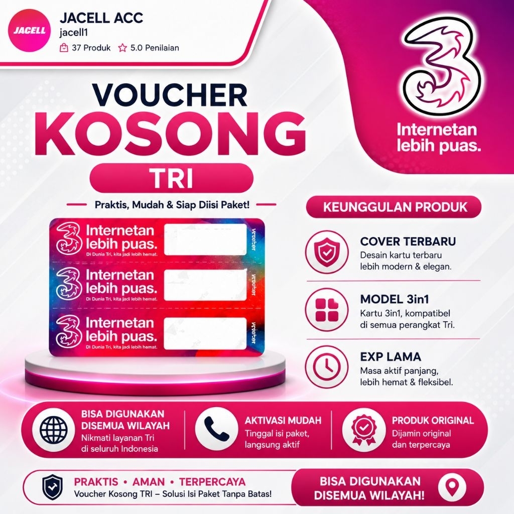 VOUCHER KOSONG TRI - BAHAN INJECT