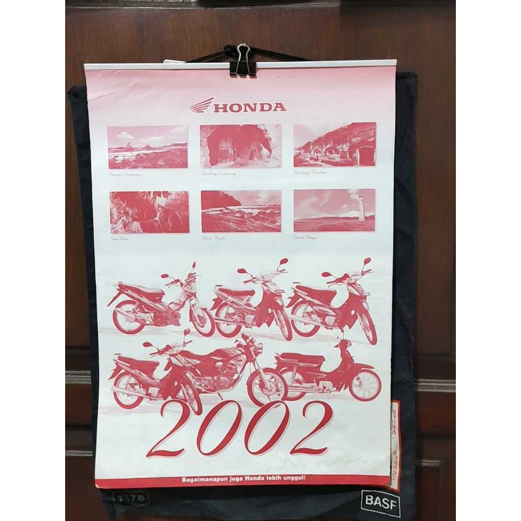 KOLEKSI KALENDER LAMA KALENDER JADUL KALENDER TAHUN 2002 HONDA NUSANTARA JAYA MOTOR PURWOKERTO