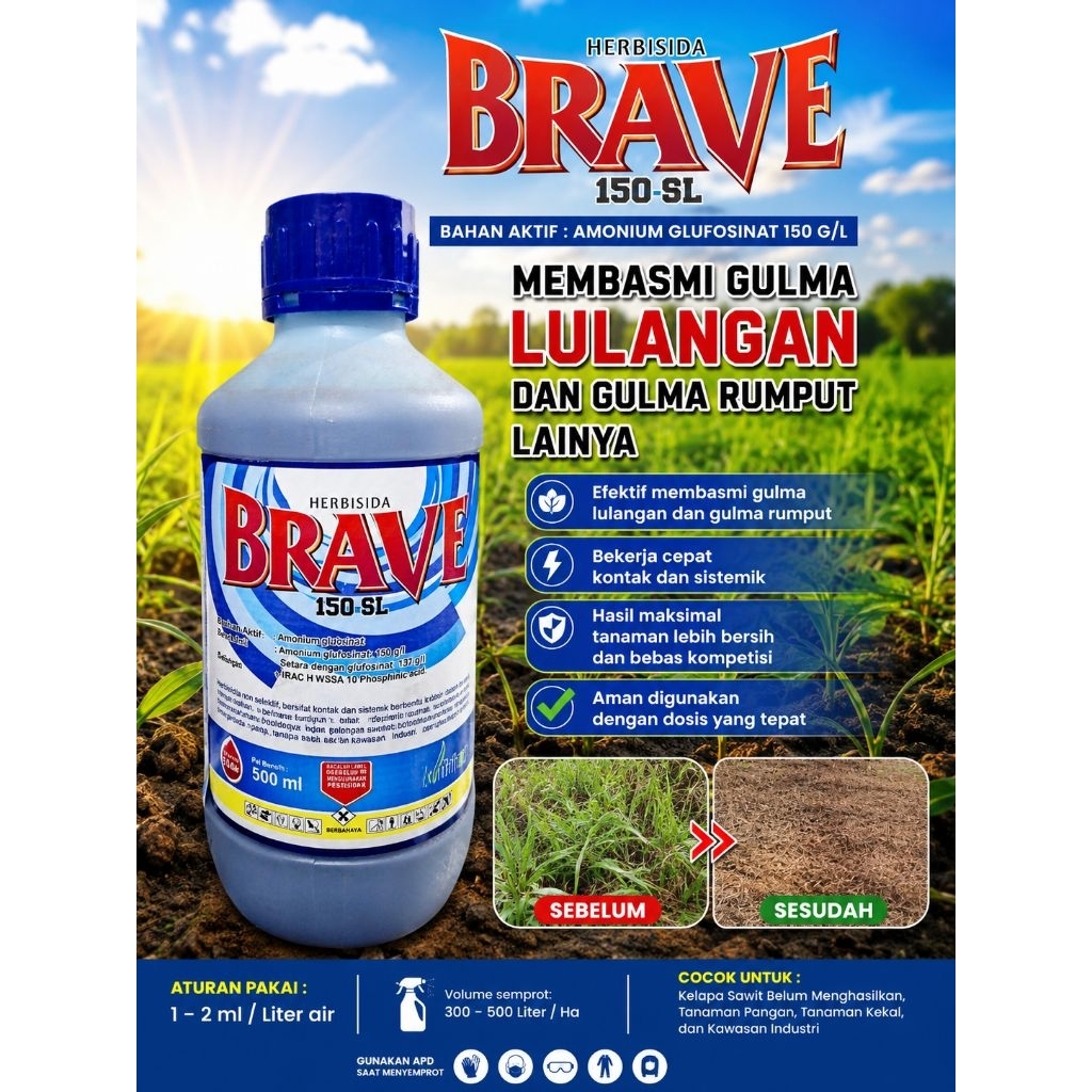 Herbisida Lulangan Brave 150 Sl Amonium glufosinat
