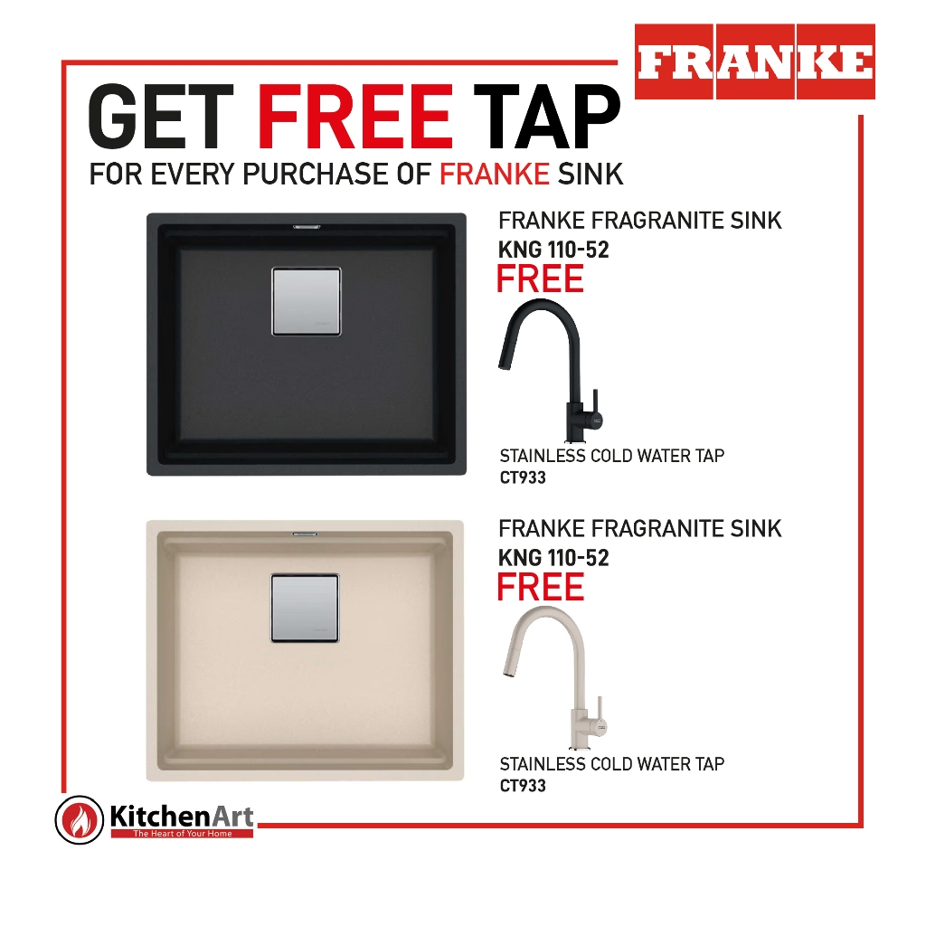 Franke KNG 110-52 , 52cm, FRAGRANITE Sink / Kitchen Sink / Sink Granite / Granite Sink, KNG 110 + Fr