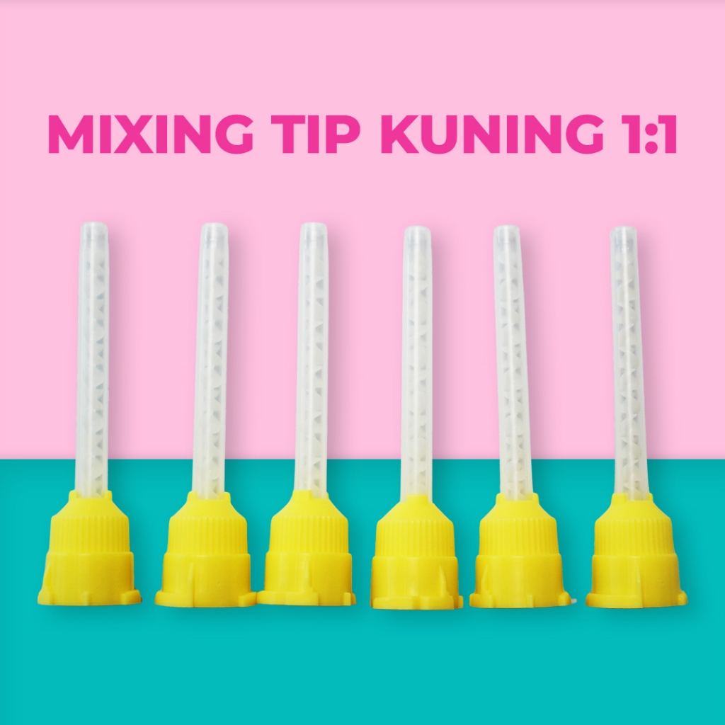Mixing Tip Kuning 1:1/ tip impression kuning ISI 50 PCS