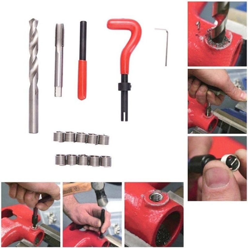 Recoil Set Baut M6 M7 M8 Thread Repair Helicoil Baut 10 Baut 11 Baut 12