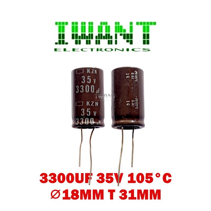 3300UF 35V 3300UF 35 VOLT 105'  ELCO 3300UF 35V 105' KAPASITOR 3300UF35V 105' CAPASITOR 3300uF 3300 