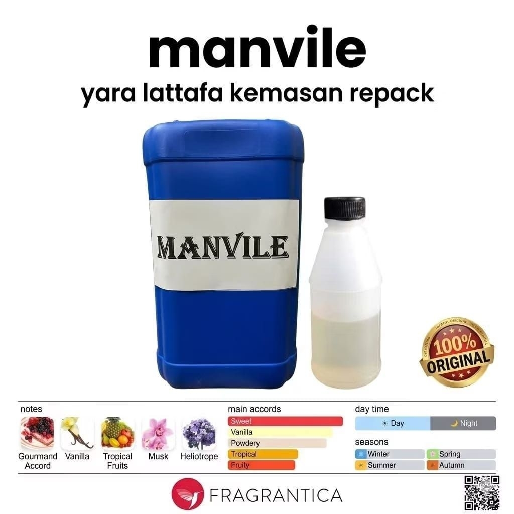 MANVILE / Y LATTAFA / KEMASAN REPACK / BIBIT MURNI 100%