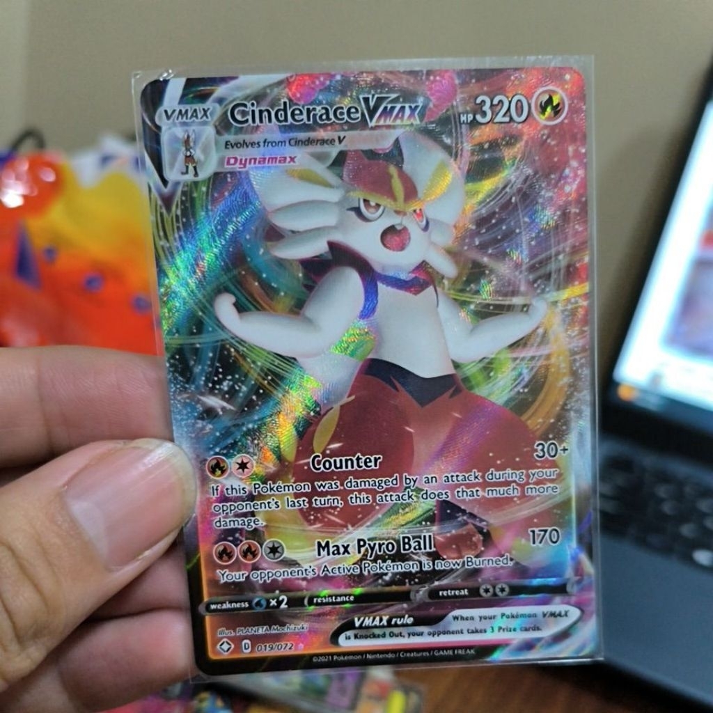 Cinderace Vmax Shining Fates 019/072 kartu pokemon TCG English