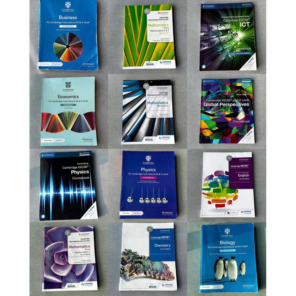 CAMBRIDGE COURSEBOOK & WORKBOOK SECOND BUKU A LEVEL AS LEVEL IGCSE O LEVEL PRELOVED Maths Mathematic