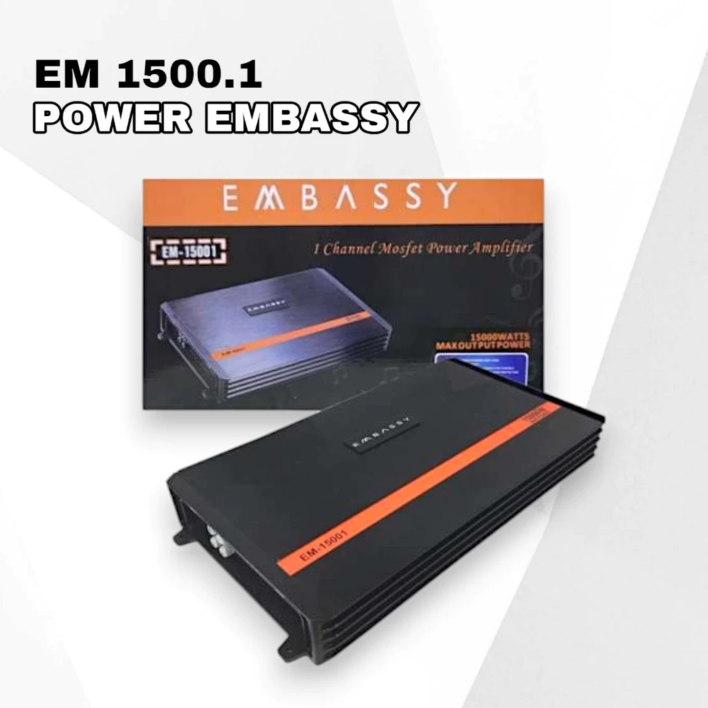 Power Monoblock Embassy EM-1500.1 Channel Class D Amplifier