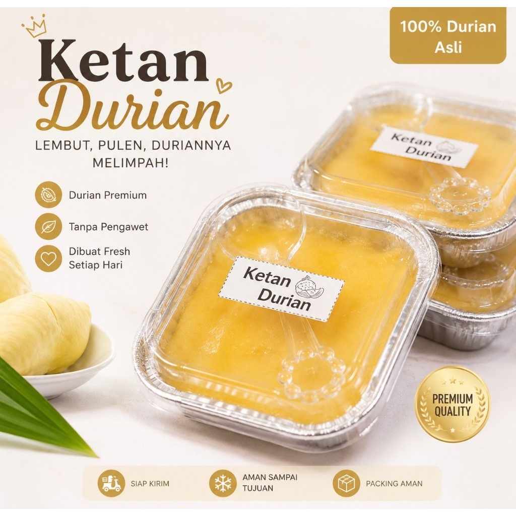 Ketan Durian / ketan duren lumer / talam durian