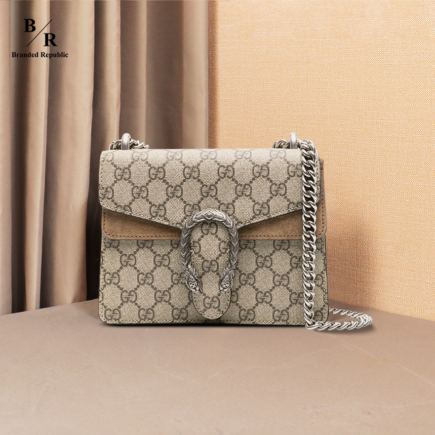[Branded Republic] TAS SLINGBAG WANITA G DYONISUS GG SUPREME MINI BROWN BAG