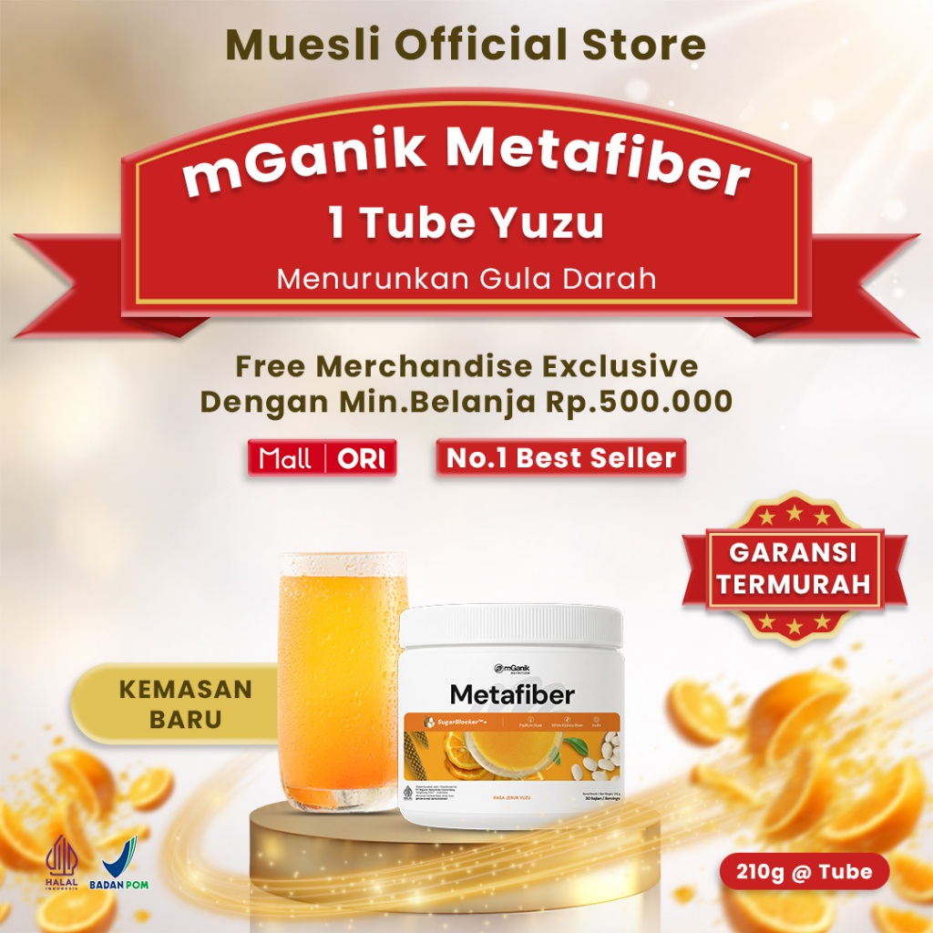 Muesli mGanik Metafiber Yuzu - Suplemen Diabetes Efektif Kontrol Gula