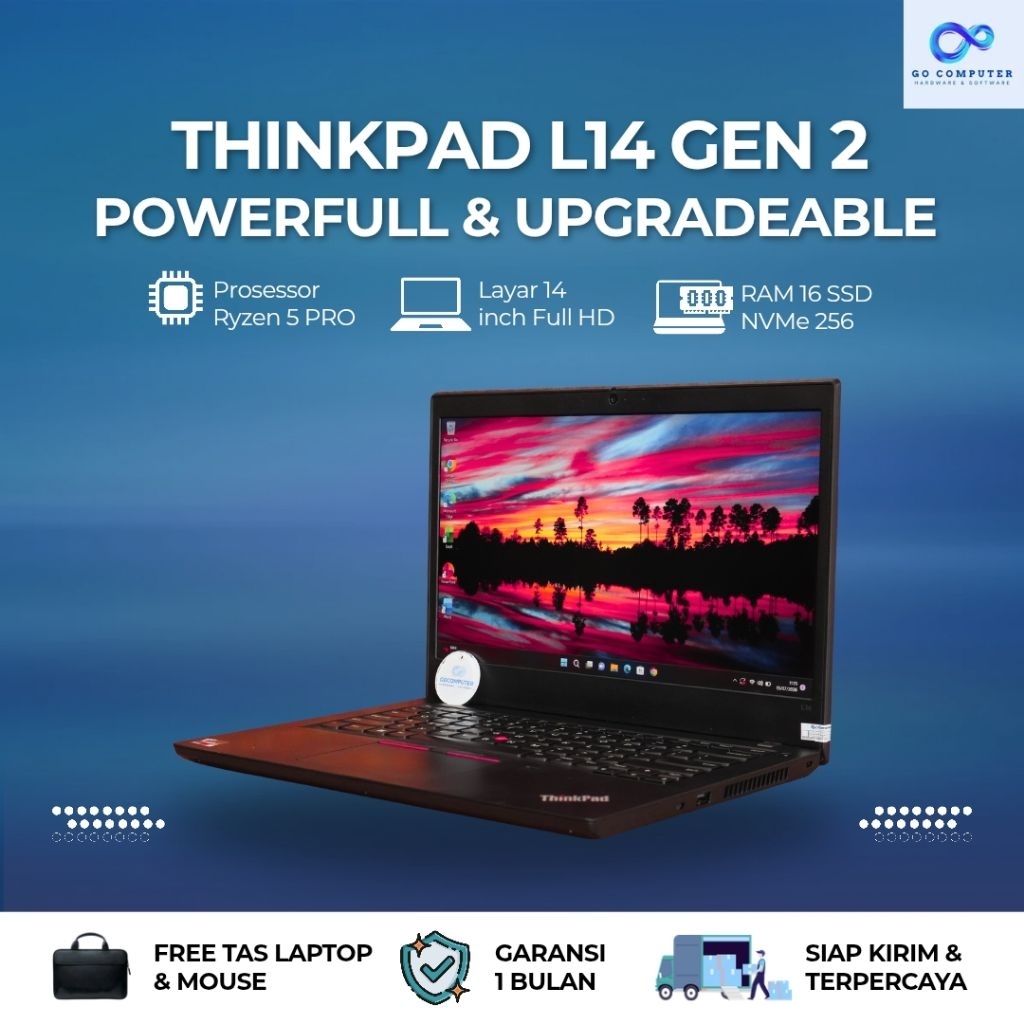 LENOVO THINKPAD L14 GEN2 RYZEN 5 Pro 5650U RAM 16 SSD 256 GB