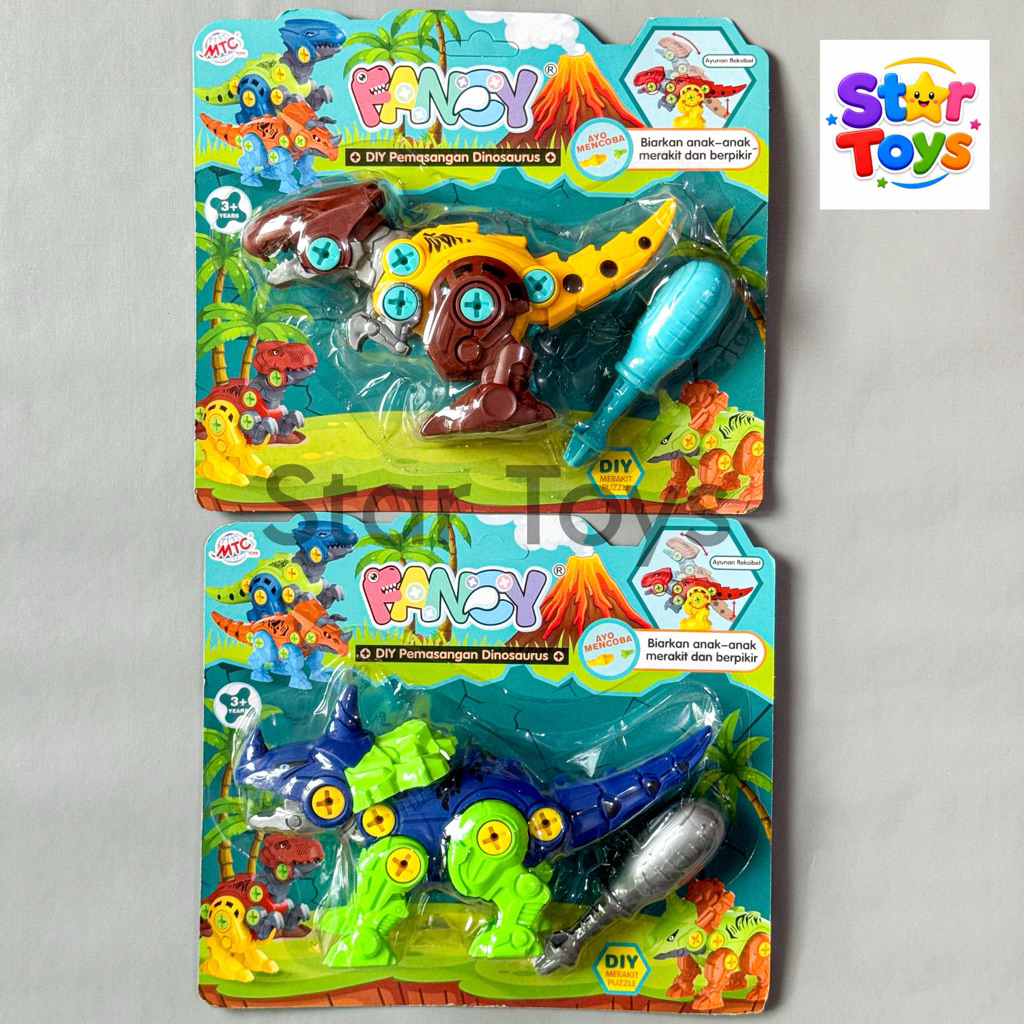 Mainan Robot Dinosaurus DIY JUMBO Bongkar Pasang