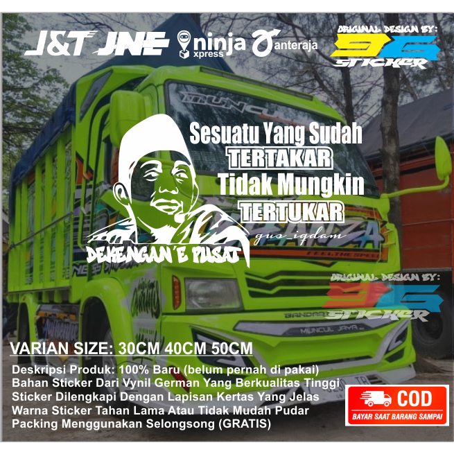 Stiker kata kata Bijak Gus Iqdam sticker variasi mobil truck pickup terbaru