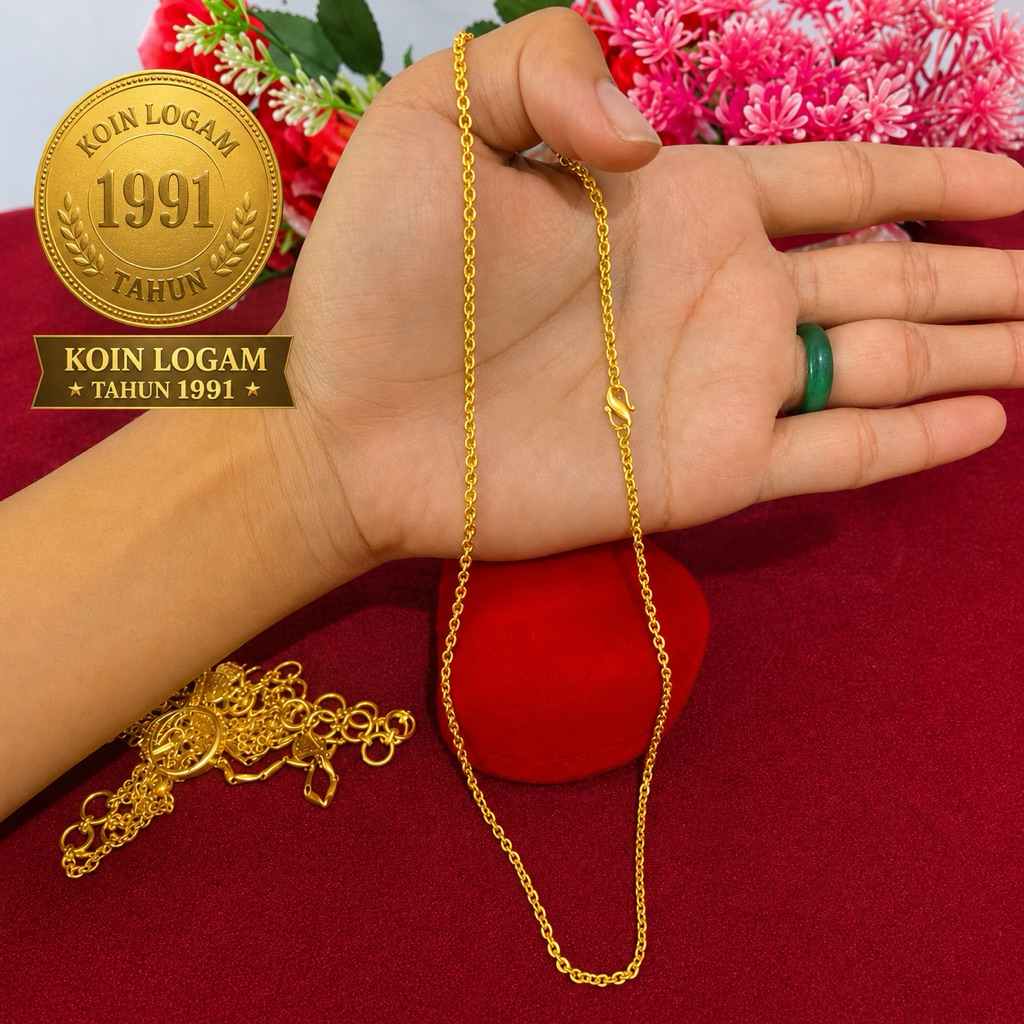 Kalung Koin Logam Tahun 1991