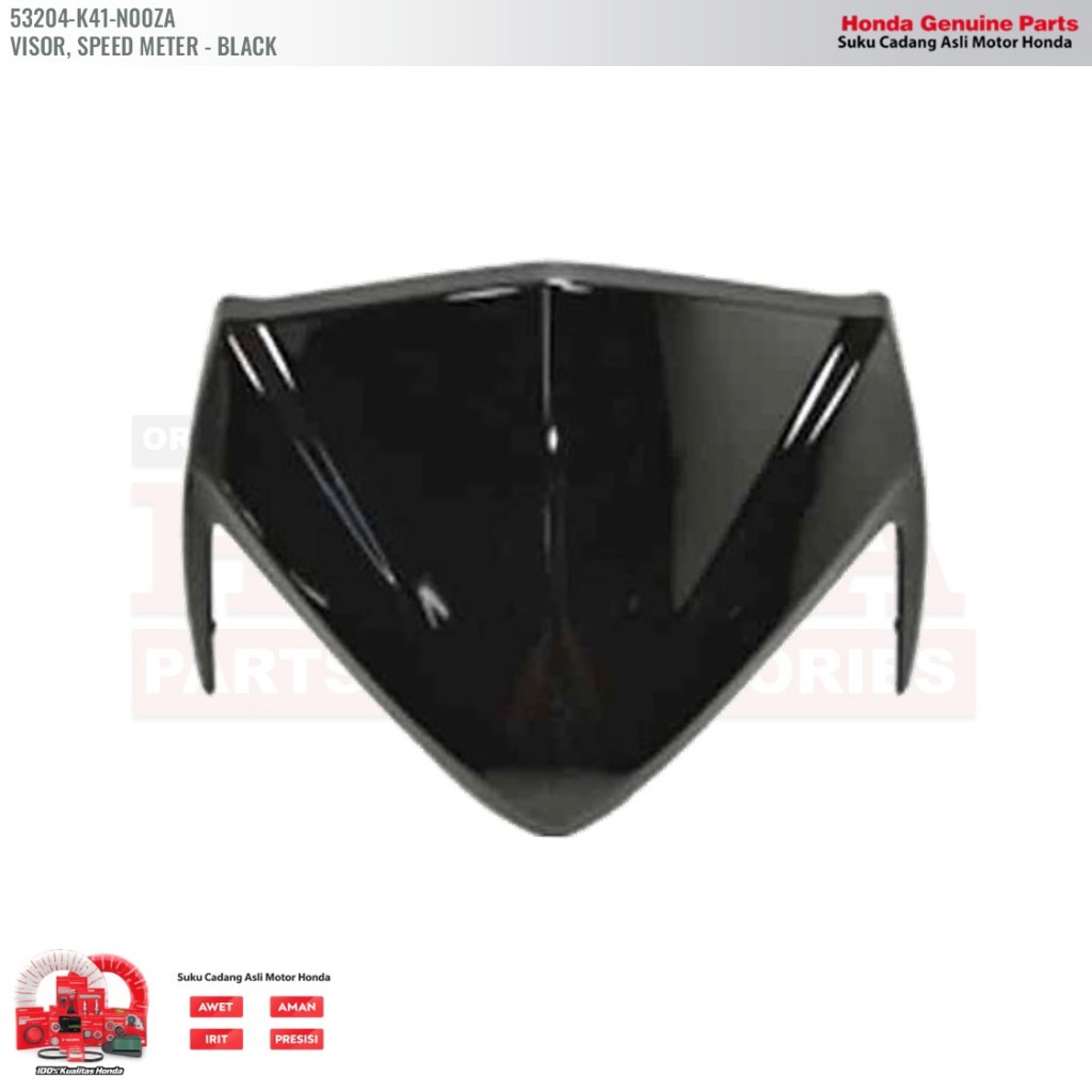 Visor Honda Supra X 125 FI - 53204K41N00ZA - VISOR, SPEED METER BLACK