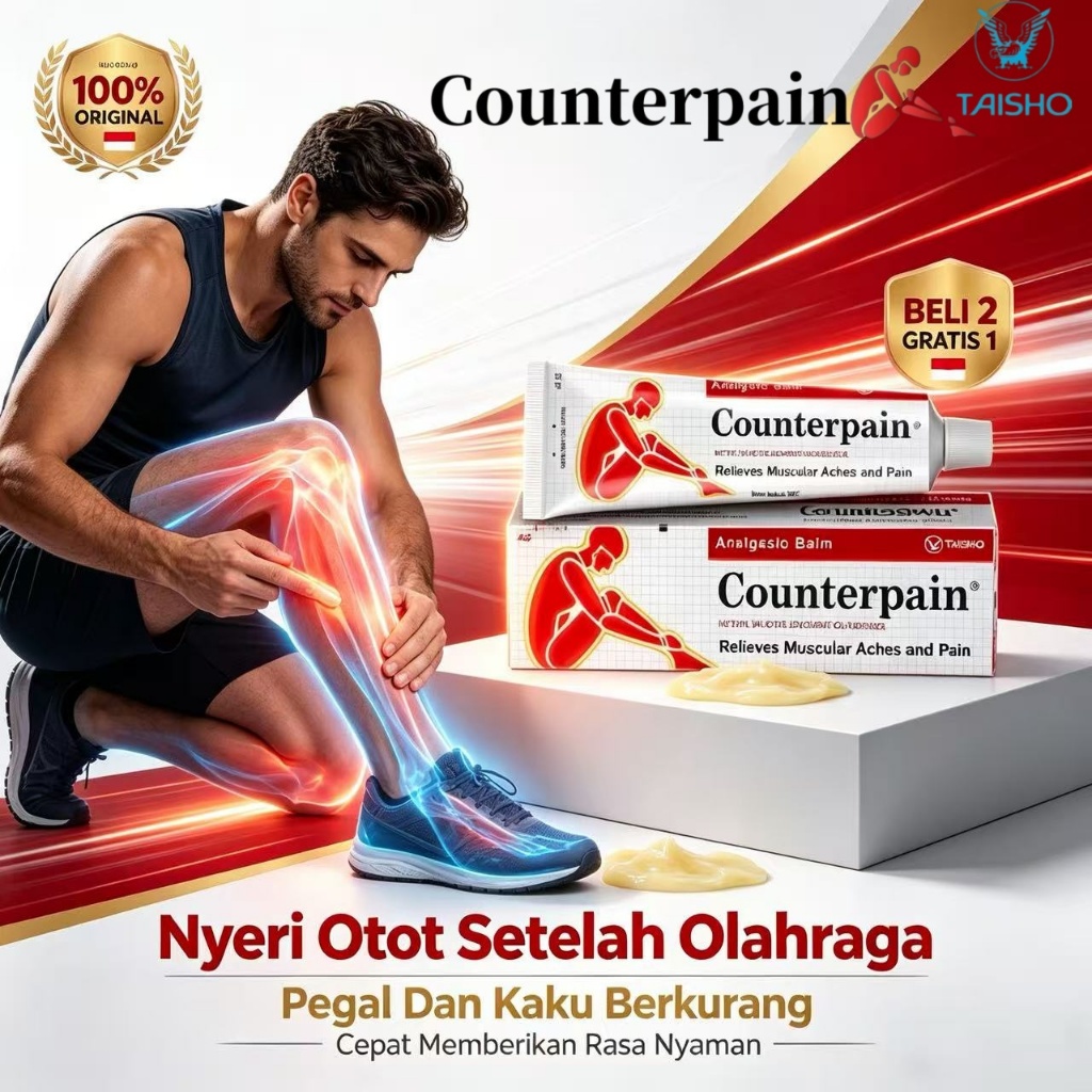 [ COD & ORI ] TAISHO Counterpain Cream 120gr / Thailand Hot Krim Analgesic Untuk Mengobati Encok Nye
