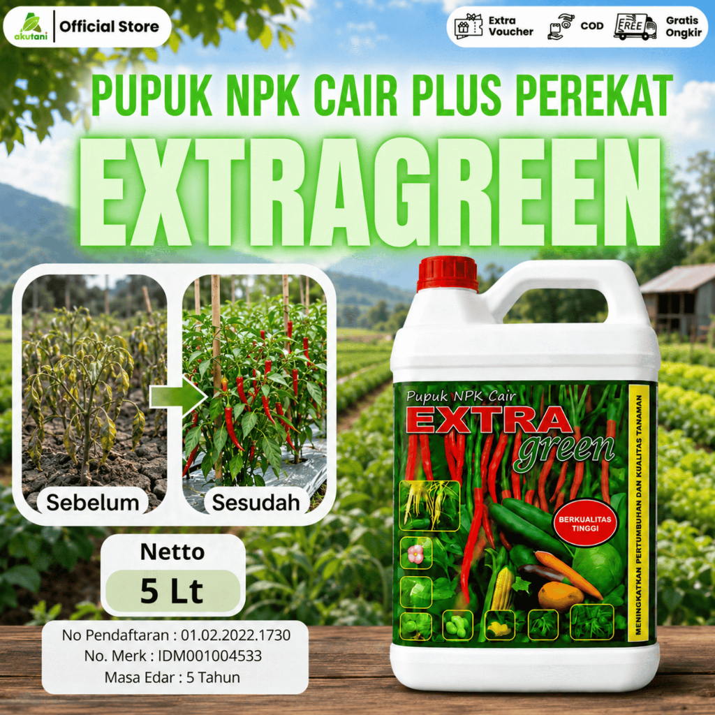 EXTRAGREEN - Pupuk Pelengkap Cair NPK 5 Liter