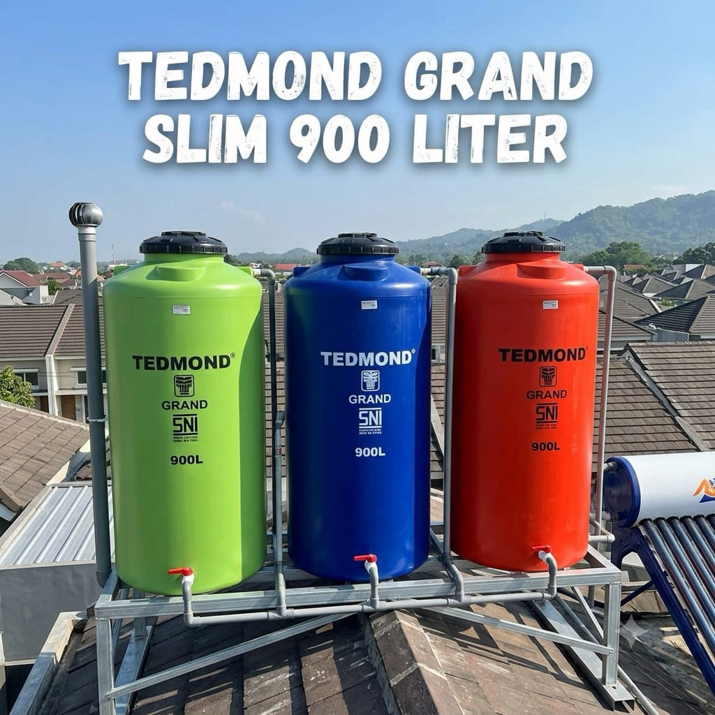Tanki Air Slim Tandon Tedmon Tedmond SNI 900 Liter Tangki Air Tedmond Air Wadah Penampungan Air Drum