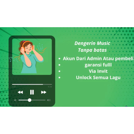 Akun Musik Tanpa Batas, Unlock Semua Lagu, Akun Admin, Garansi Full