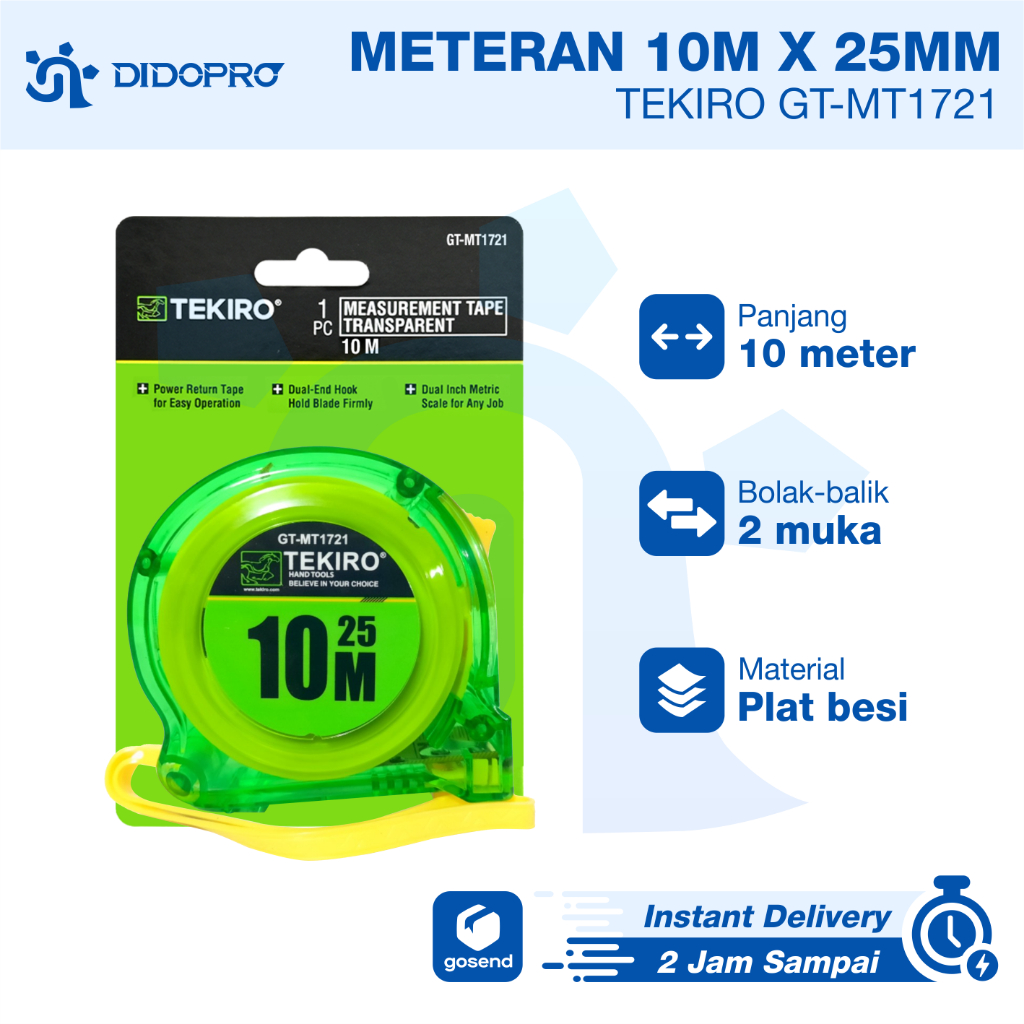 METERAN ROLL / METER ROL 10 METER 10M TEKIRO GT-MT1721 TRANSPARANT
