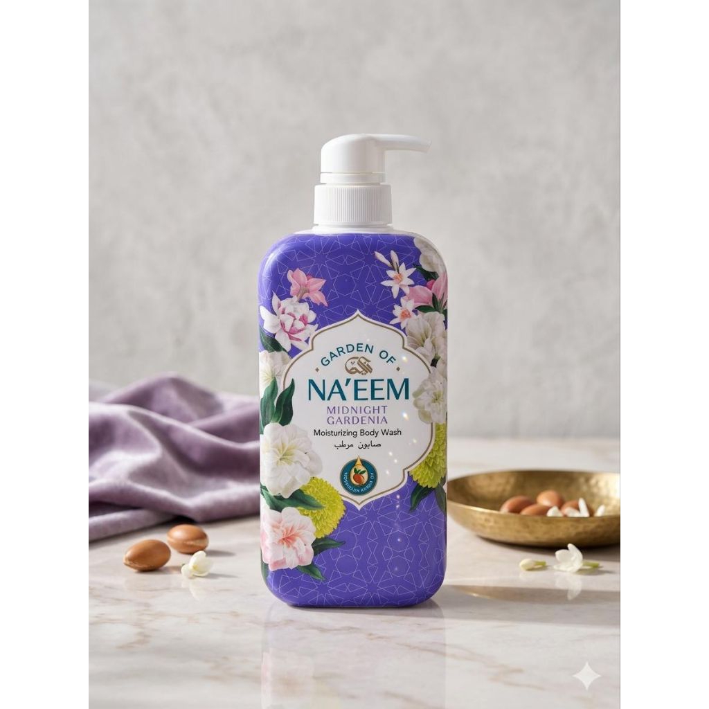 BODY WASH NAEM MIDNIGHT GARDENIA 480ml