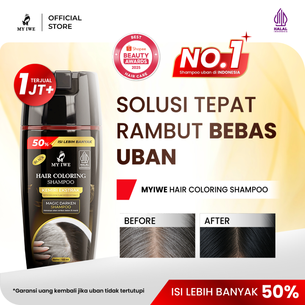Myiwe Shampoo Penghilang Uban / Penghitam Rambut Uban Original