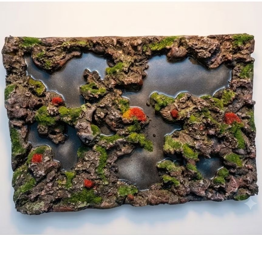 Dekorasi Aquarium Background Ornamen Batuan Karang