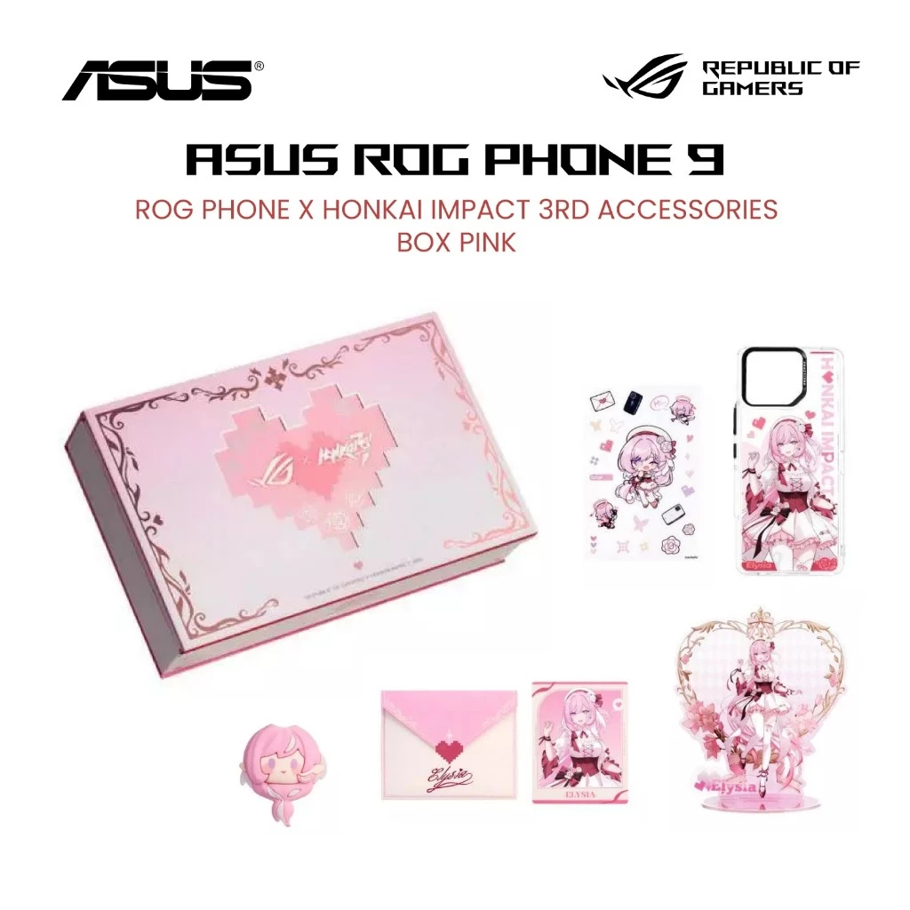 GiftBox Elysia Honkai Impact  Case ASUS ROG 8, ROG Phone 9 FE / PRO Original NEW